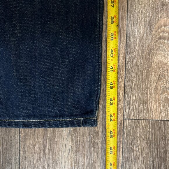 VTG Levi's 579 Jeans Men's 34x32 Dark Wash Baggy Straight Denim Skater Y2K 00s - Picture 9 of 12